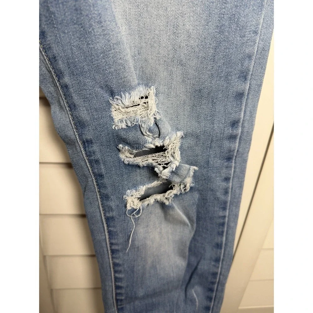 Gogo Jeans Mid Rise Ankle Distressed Stretch Jeans Women's Size 9